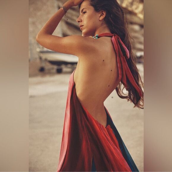 ZARA BEADED HALTER DRESS NWOT XL - Picture 6 of 16